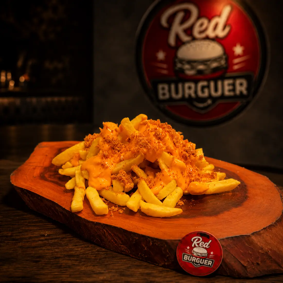 Batata coberta com cheddar e bacon